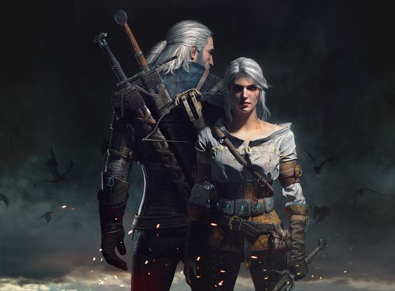 Geralt & Ciri, main characters from the game Witcher III Wild Hunt by CD PROJEKT