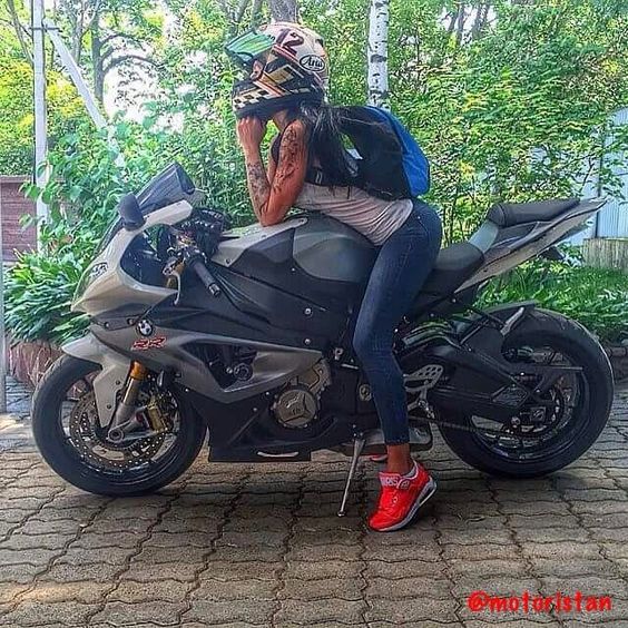 - #Girl & BMW #S1000RR - #Moto #Motorcycle #Motosiklet #Race #Racing #Cycle #Biker #Custom #Bike #Sportbike #Superbike - #Honda #Yamaha #Kawasaki #BMW #KTM #Ducati #Aprilia #Triumph