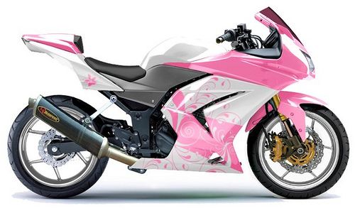 Girlie Ninja 250R! I need this for one it's a great starter bike and 2nd its my fav color!