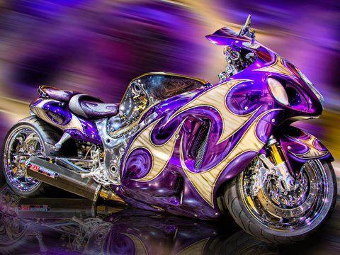 gorgeous purple motocycle