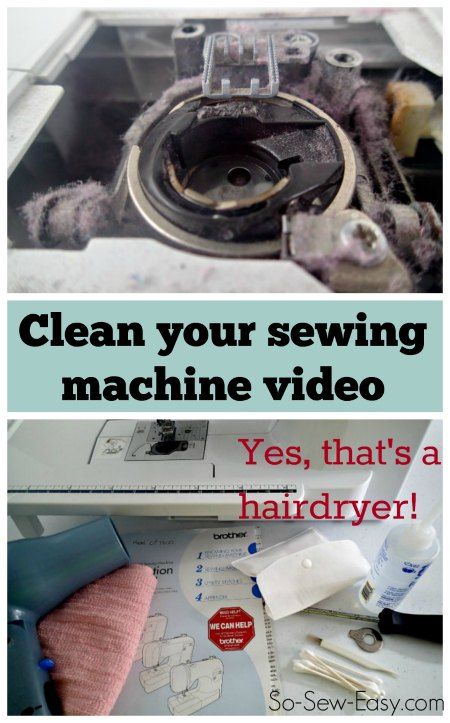 Great video tips of how to clean a sewing machine.