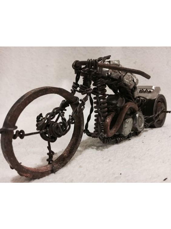 Handmade Custom Wire Motorcycle Chopper Style