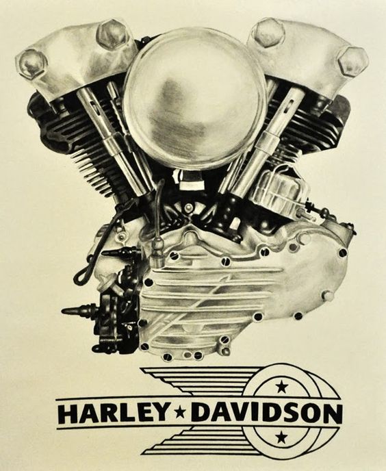 Harley Davidson knucklehead poster