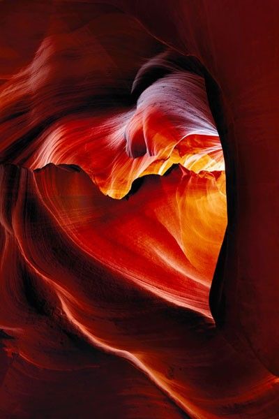 Heart shaped canyon in Arizona