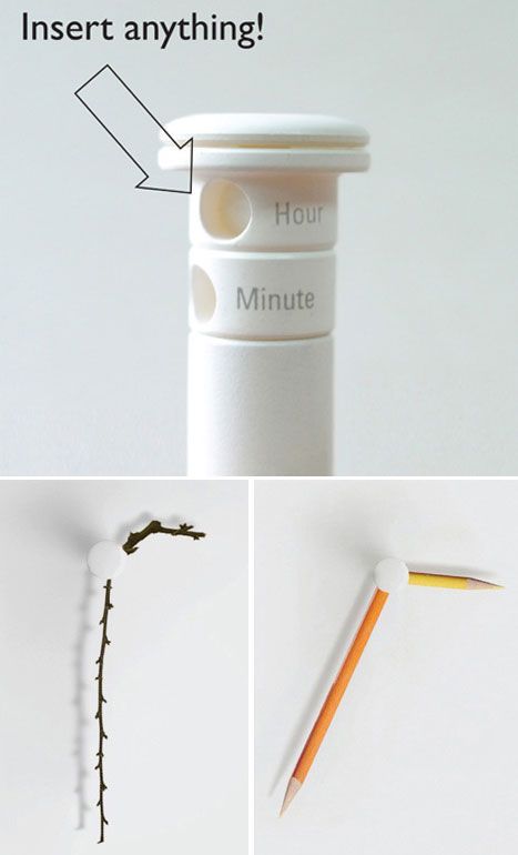 Here is a very creative clock design. Insert what ever you'd like, mount it to the wall and there you have it!