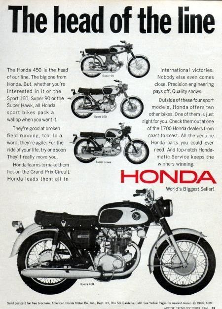Honda CB450 ad