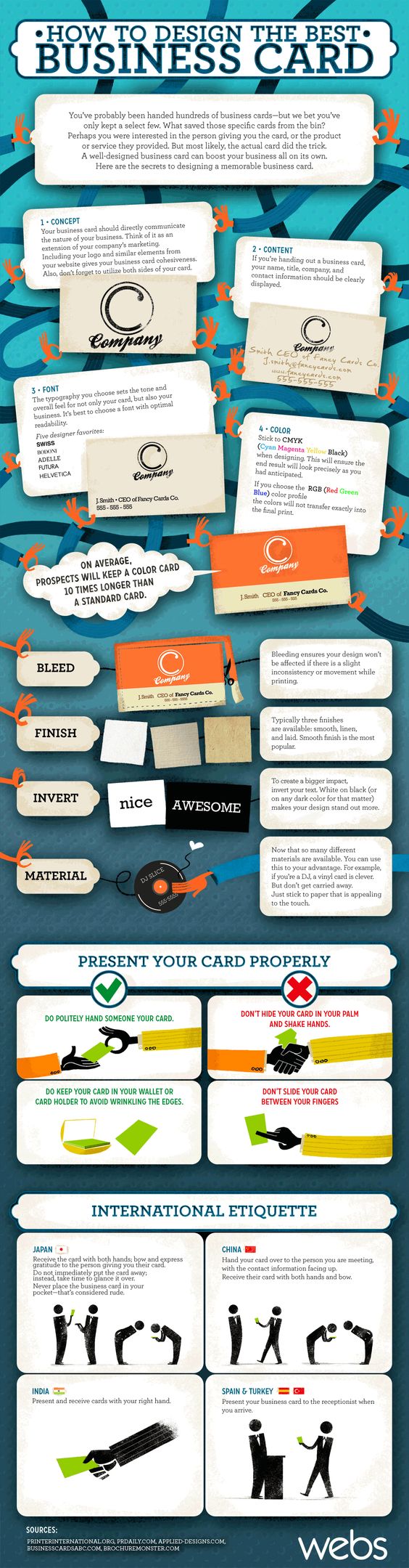 How to design the best business card #infographic #infografía