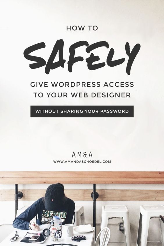 How to safely give WordPress access to your web designer without sharing your username or password // You don't have to share your personal login information to give access to WordPress website. Learn how to set up a temporary account for your web designer, web developer, virtual assistant, SEO, or other web professional. Pin this for later!