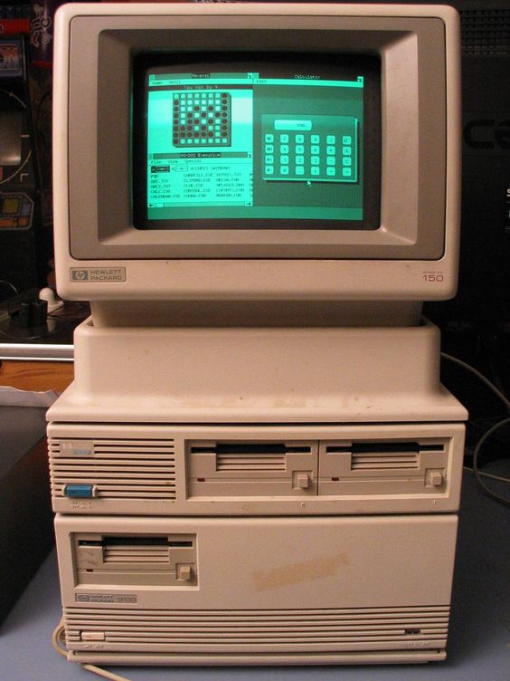 HP150 from 1983 running Microsoft Windows 