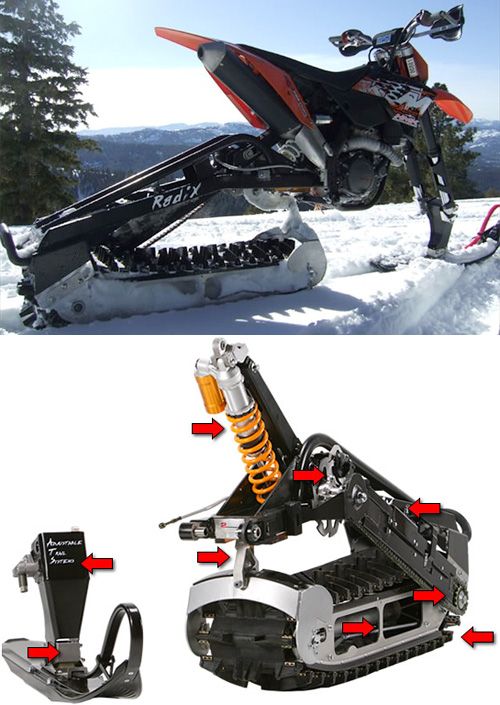 I freaking want  Kit Turns Your Dirtbike Into A Snowmobike