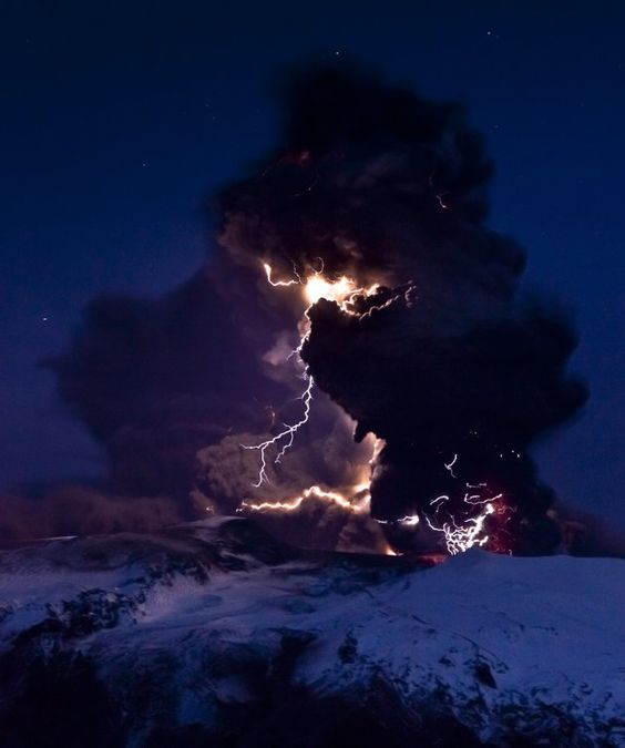 I want to see a volcano create lightning! Iceland is on the bucket list! -photograph by David Jon/NordicPhotos