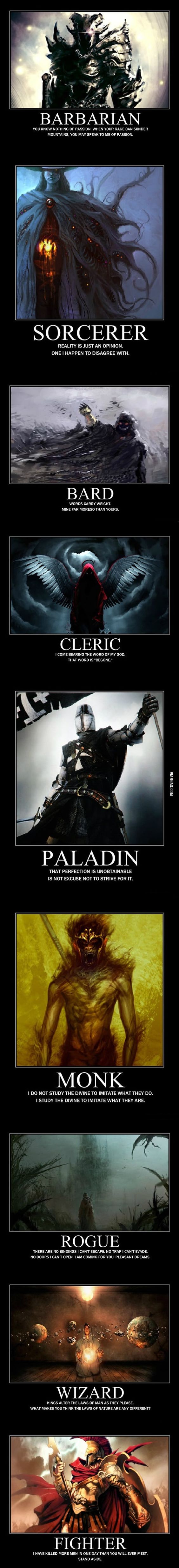 If i had to choose, monk, rogue, or paladin. Those 3 have always been my favorite 3 class in any game with a class system