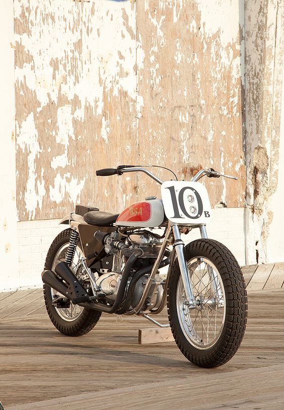 If there’s a growing trend in custom motorcycles today, it’s towards street trackers: road-legal versions of the flat track bikes that raced in the 1960s and 1970s. With small tanks, wide bars and fat tires, they’re good-looking bikes stripped down to the essentials. Machines like this lovely BSA Trackmaster