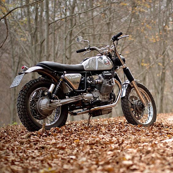 If you go down the woods today … you might find this beautiful Moto Guzzi Nevada-based scrambler. It comes from the Italian custom motorcycle builder Officine Rossopuro, and leaves us wishing Moto Guzzi would build an 'official' V7 Scrambler.