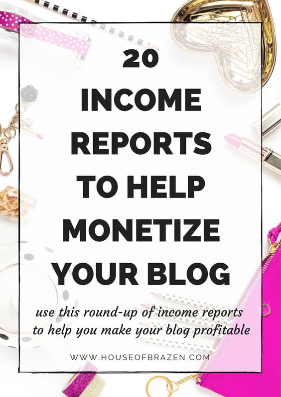 If you're a blogger, entrepreneur, mompreneur or small business owner who wants to learn how to monetize their blog, use this list of 20 Income Reports to Help Monetize Your Blog. Click here!
