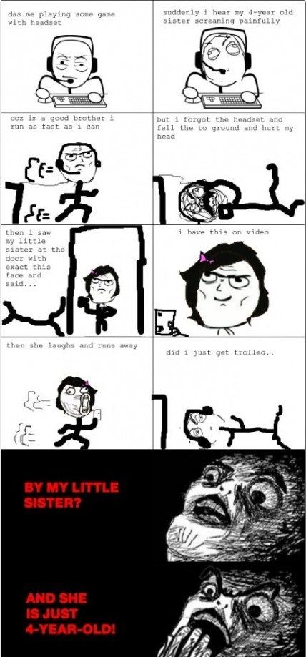 I'm Getting Trolled By 4-year Old Sister - Posted in Funny, Troll comics and LOL Images - Entertain Club