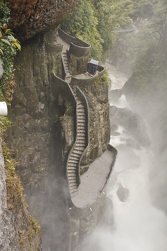 Imagine climbing these steps. Looks like an adventure to me! :) Pailón del Diablo