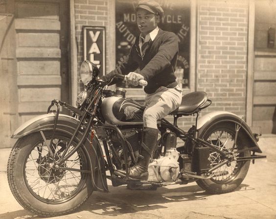 Indian Motorcycle Rider - Unidentified Photographer  [Unidentified Man on a Motorcycle], ca. 1936  Collection of the International Center of Photography