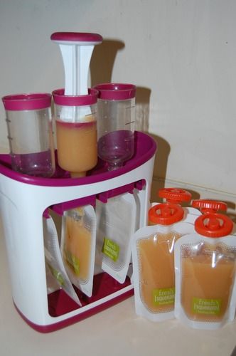 Infantino Squeeze Station: allows you to make squeeze pouches of homemade baby food.  Genius!