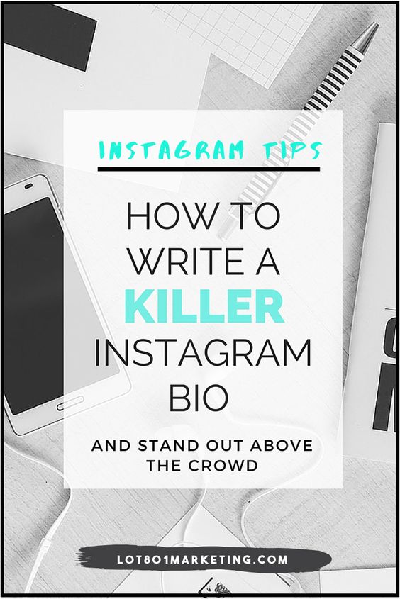 Instagram Tips: How to write a killer Instagram bio. Click here to learn how to stand out above the crowd on Instagram with your bio. Great Biz tips, business tips, social media tips, Instagram tips, blogger tips. How to grow your following. how to get more instagram followers