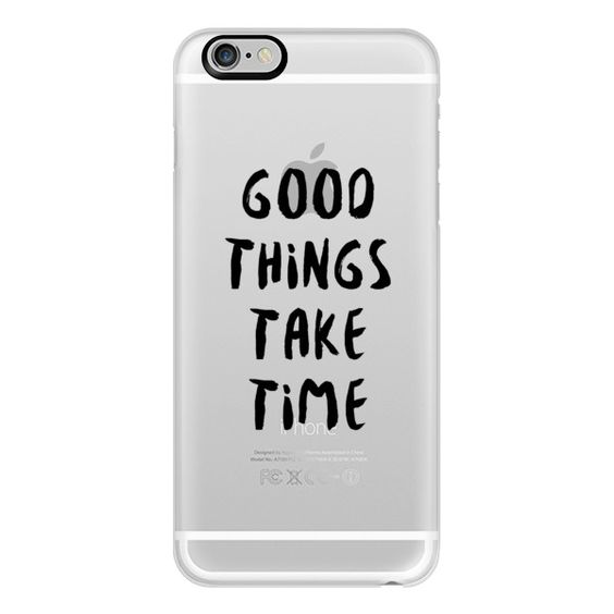 iPhone 6 Plus/6/5/5s/5c Case - Good Things Take Time (Black) ($40) ❤ liked on Polyvore featuring accessories, tech accessories, phone, phone cases, fillers, cases, iphone cases, iphone 6 case, iphone 5 cover case and apple iphone cases
