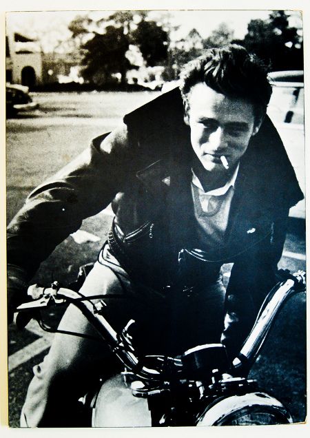 James Dean, actor. Dean bought a Triumph TR5 Trophy, the last bike he rode before he died.