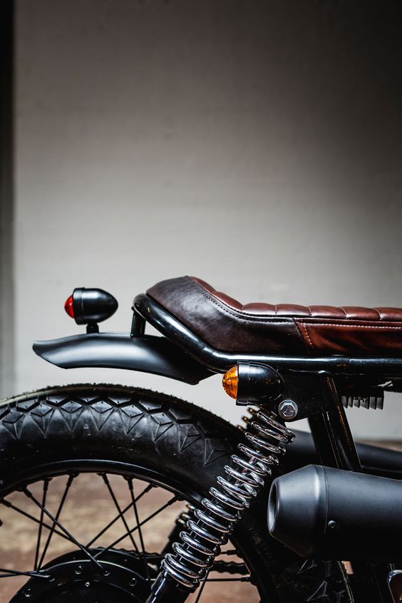 Leather seat motorcycle