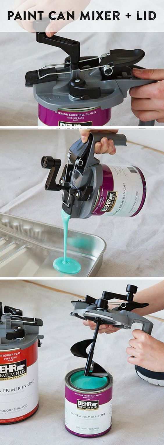 Looking for painting tips?  Painting is easier than ever with this product. Mix, pour, and store with this time- and mess-saving lid. Paint, varnish, or stain stays sealed in, and won’t dry out, drip, or spill.