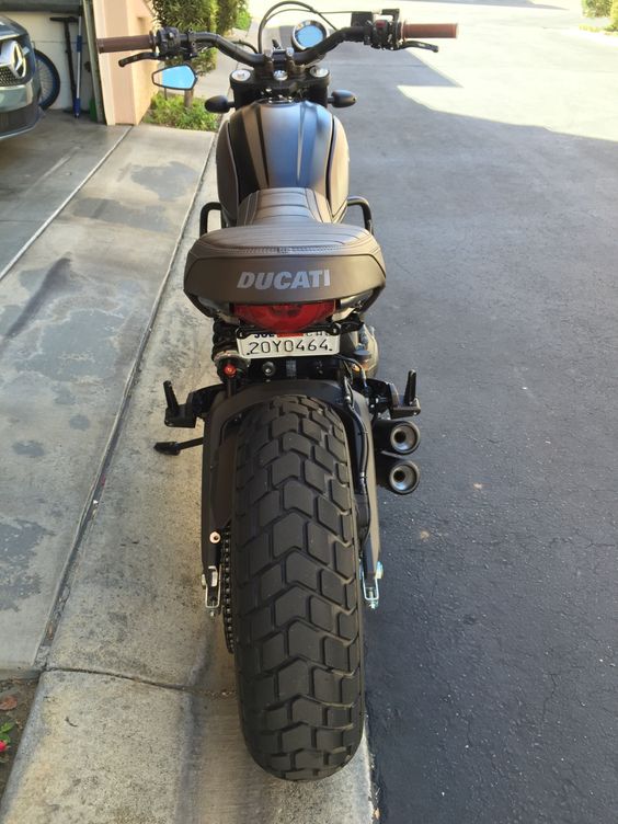 Mad Max FT with SW-Motech Crashbars, all blacked out and M-Shocks - Ducati Scrambler Forum