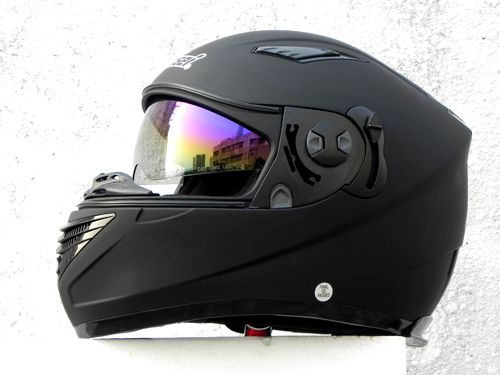 Masei 830 Matt Black Full Face Motorcycle DOT & ECE Helmet FREE Shipping Worldwide
