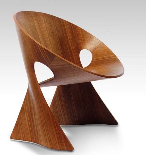 Modern decorative wooden chair design unique from germany