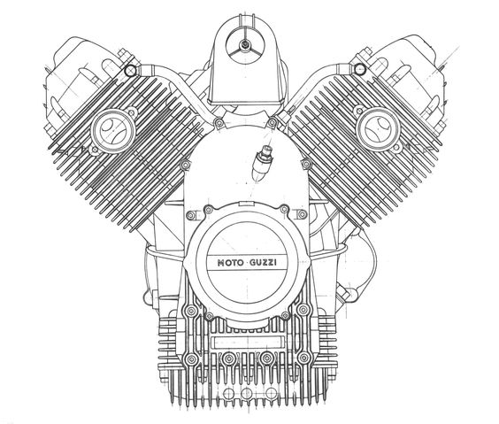 Moto Guzzi California II Engine 1981 - 1986