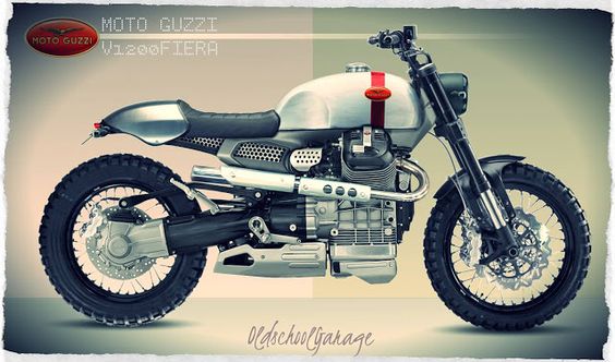 Moto Guzzi V1200 Cafe Racer “Fiera” Design by Old school garage #illustration #design #motorcycles #caferacer |