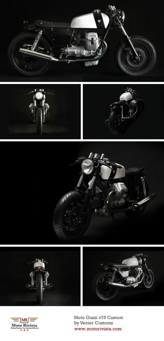 Moto Guzzi v75 Custom by Venier Customs  #motorcycle #custom #motoguzzi #italy #italian