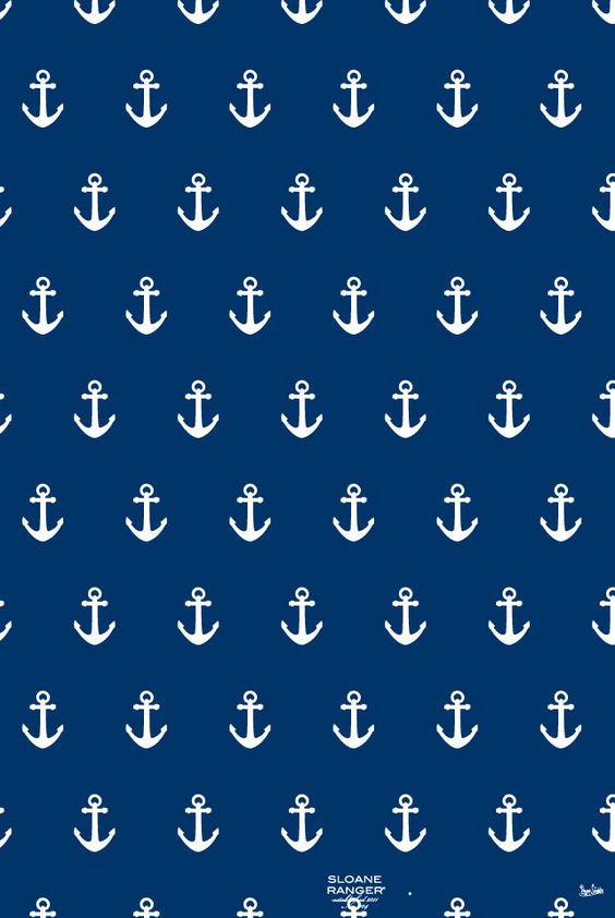 navy & white anchor background