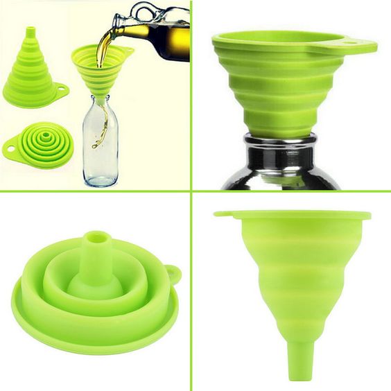 New Mini Silicone Gel Foldable Collapsible Funnel
