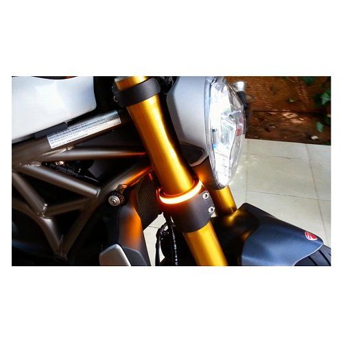 New Rage Cycles Snap-On Fork Mount LED Turn Signals