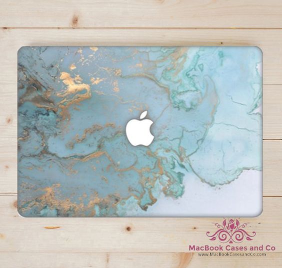Ocean Blue Marble MacBook Case Hard Plastic by MacBookCasesandCo