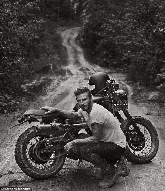 On the road: David Beckham explored the Amazon by motorbike with friends while filming for the BBC