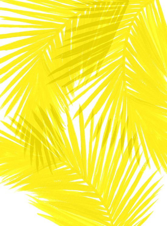 Palms Yellow Art Print
