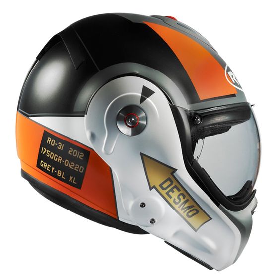 Pilot inspired motorcycle helmet design.