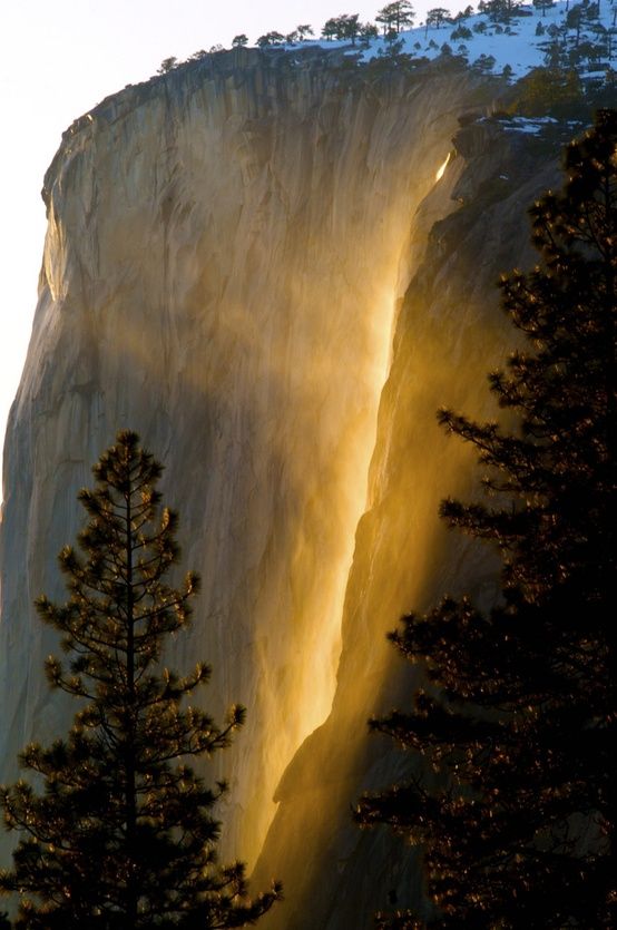 Places you must visit in your life - Horsetail Falls, Yosemite National Park