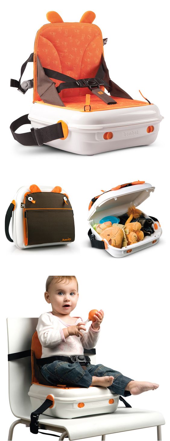 Pop Up Booster Seat - convenient carrying case with storage