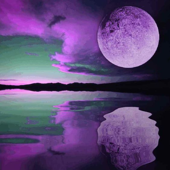 Purple Sky Moon