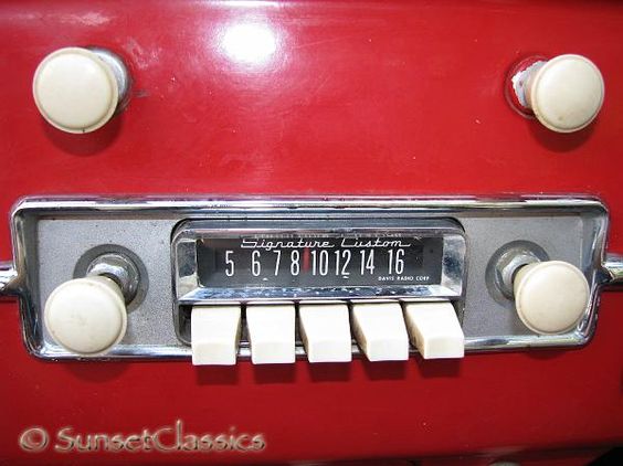 Push button car radio
