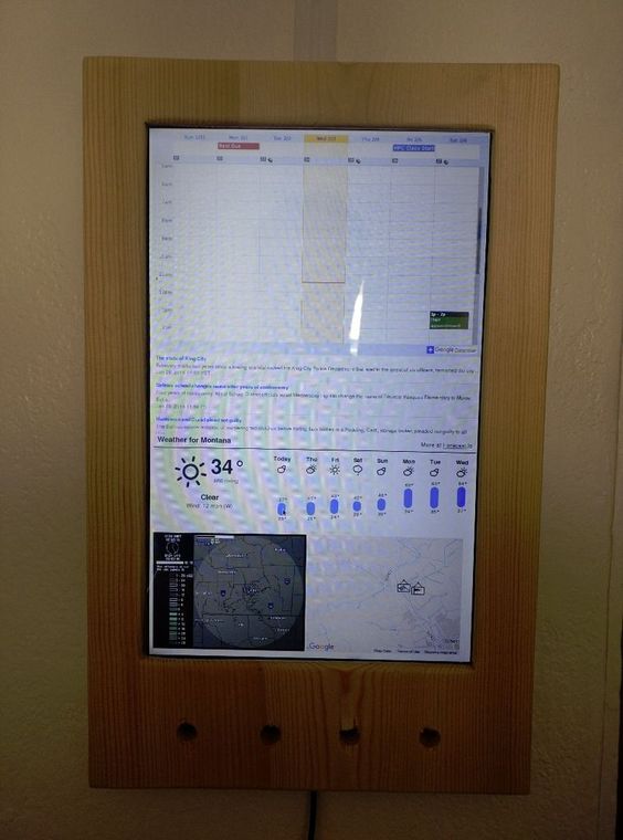 Raspberry Pi: Wall Mounted Calendar and Notification Center