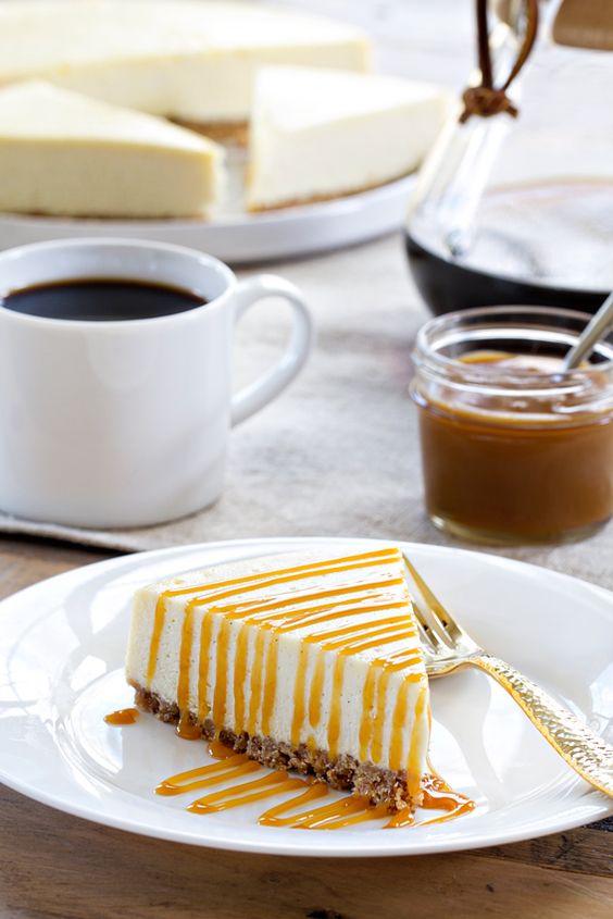 Salted Caramel Cheesecake is definitely the impression you want to make on your guests this holiday season. Be ready for the wows!Pin this recipe from @ChallengeButter 's 