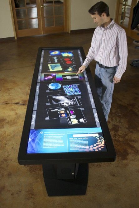 SciFi to SciFact: Ideum-pano-touchscreen-desk