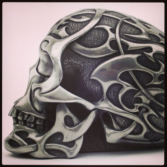 Skull motorcycle helmet 
