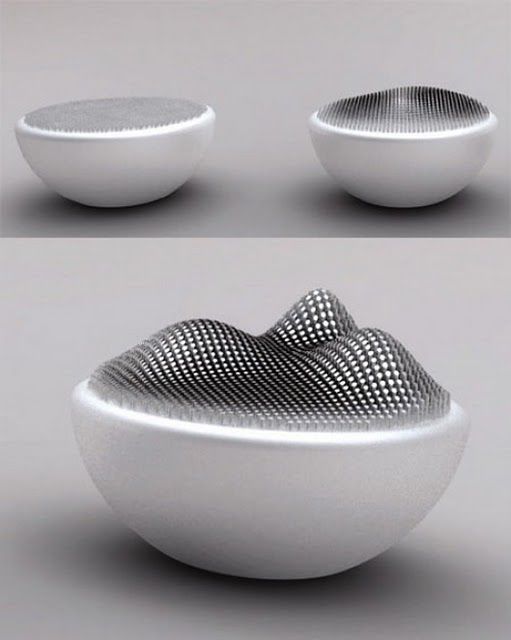 Speakers that show the waveforms of the sounds produced.